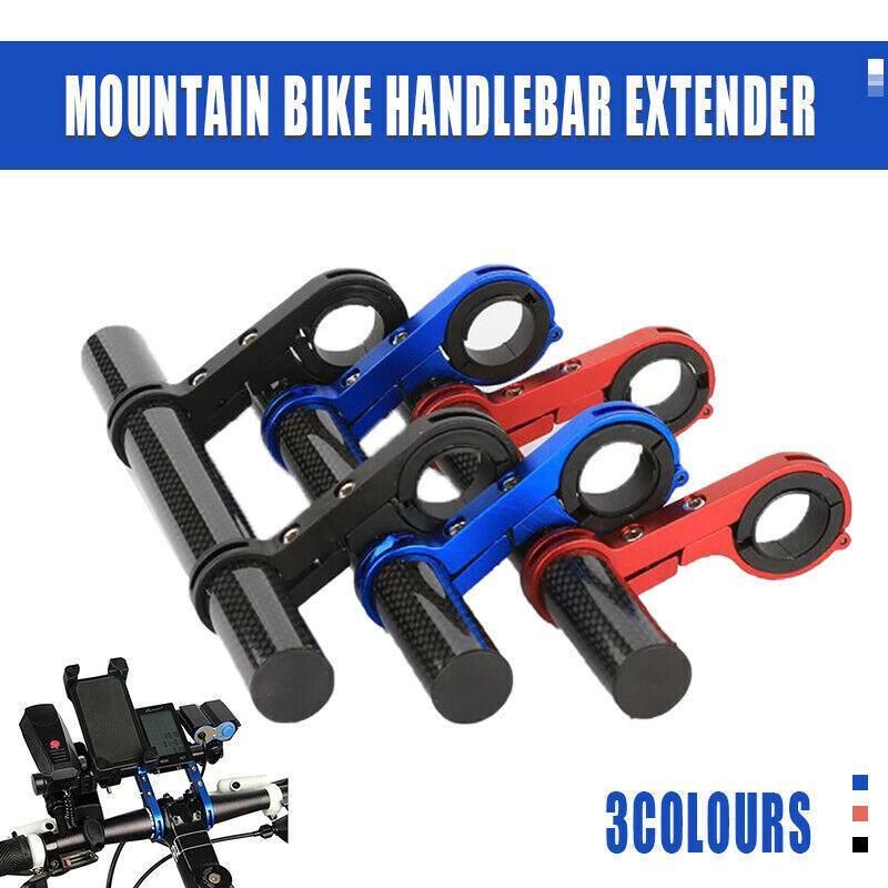 Double Mountain Bike Handlebar Extender Extension Bicycle Mount Bracket Holderau