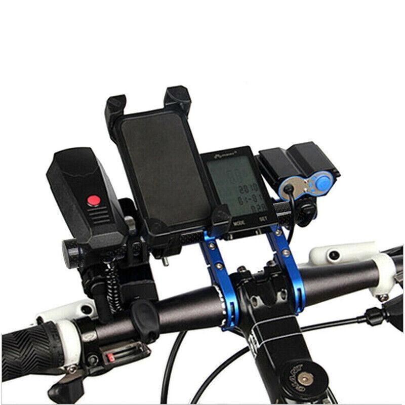 Double Mountain Bike Handlebar Extender Extension Bicycle Mount Bracket Holderau