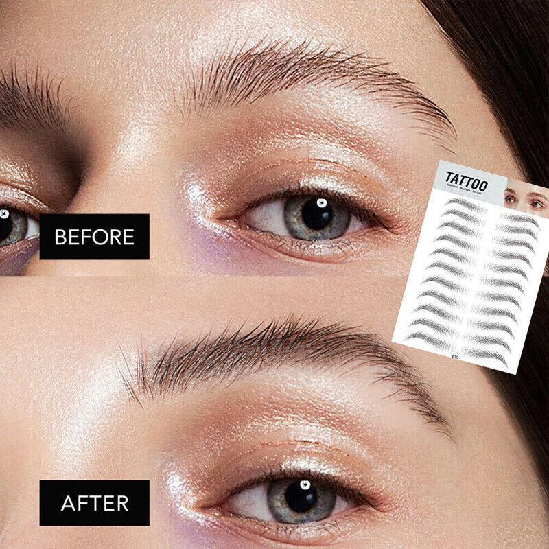 3D Waterproof Eyebrow Tattoo Sticker Hair-Like Natural Brows for Sparse Eyebrows - E13