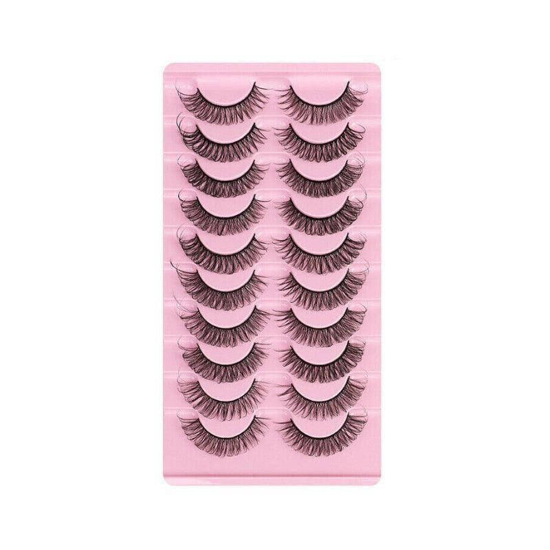 10 Pairs Russian D-Curl Mink False Eyelashes - Full & Curled - DH06-05