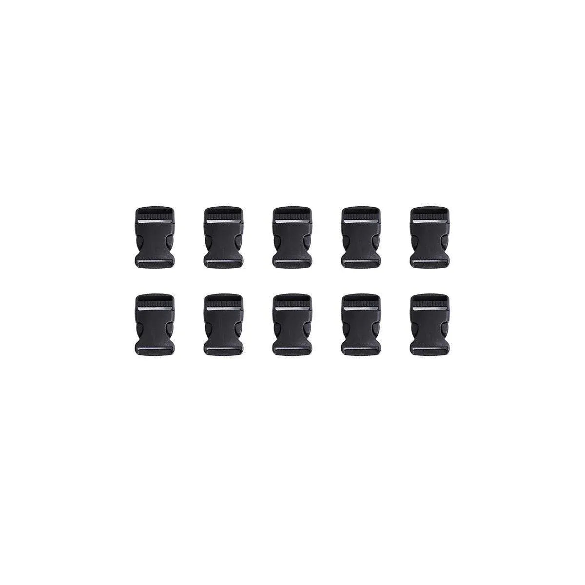 10pcs Black Plastic Buckle Clips for School Bag Backpack Strap Multifunctional - 32mm