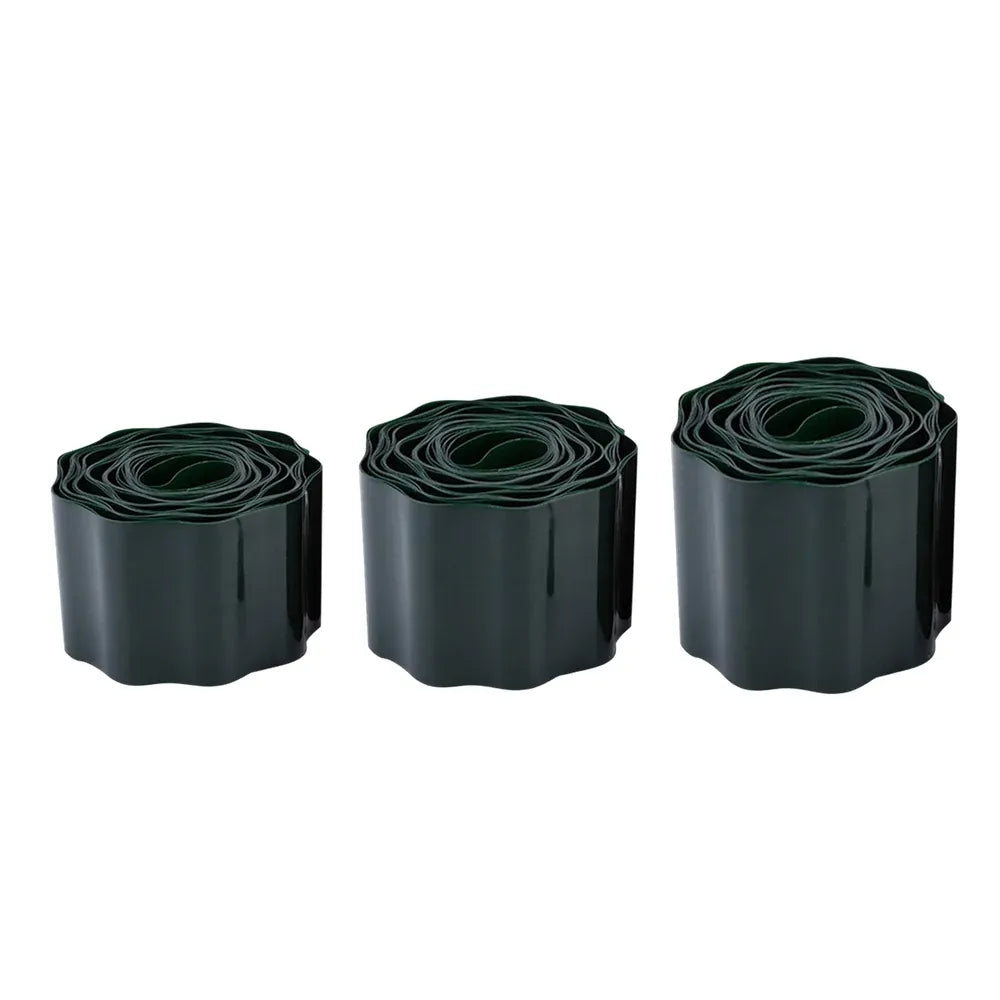 Green Garden Landscape Edging Border Flexible Lawn Fence Roll Outdoor Decor - 20cm