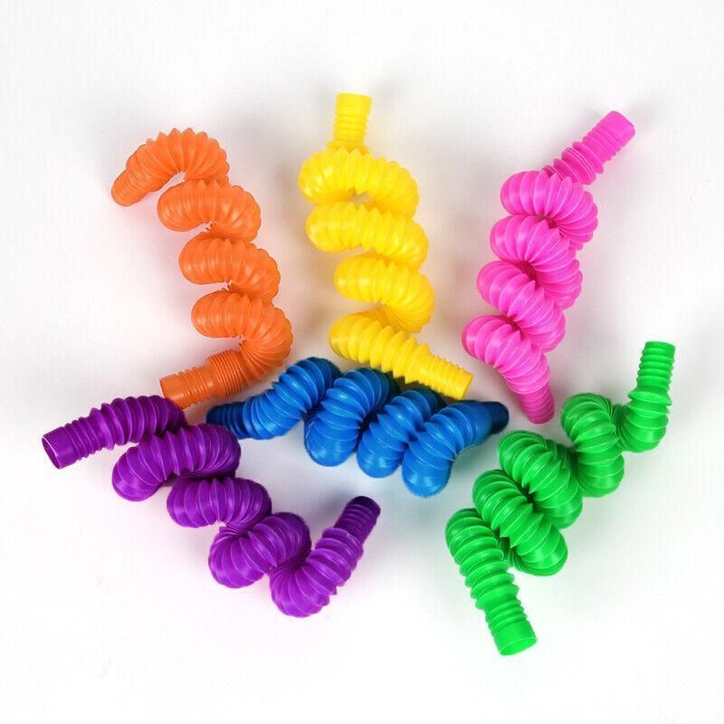 6Pcs Sensory Pop Tube Fidget Toys for Office School Home Use - Small 6PCS