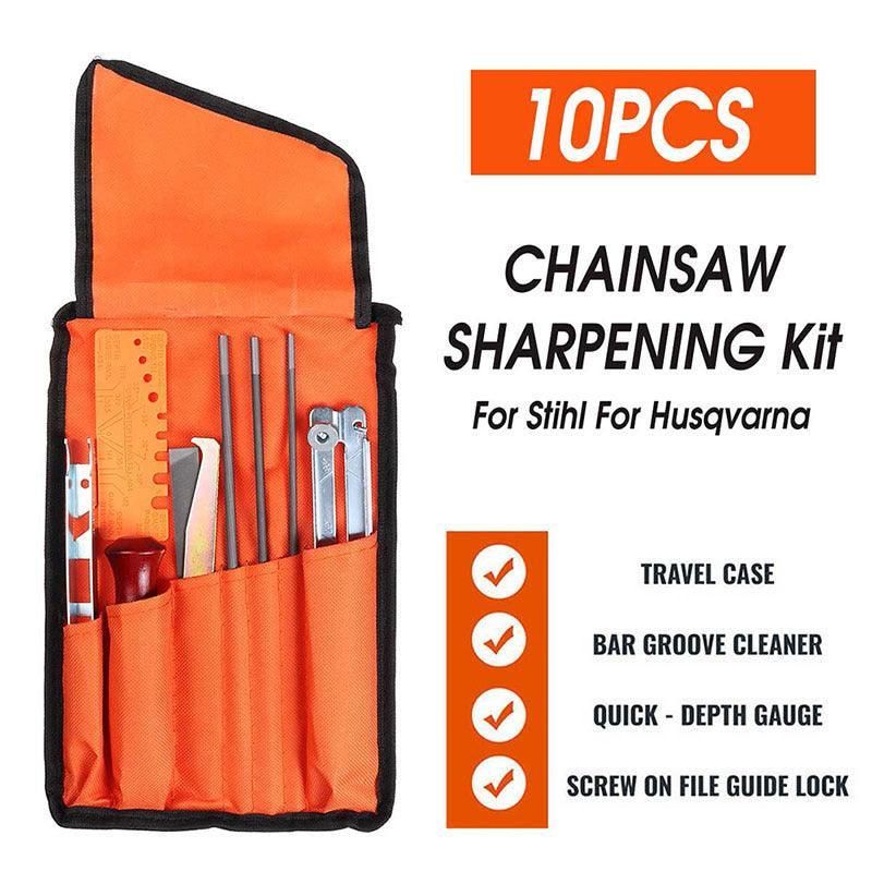 10Pcs Chain Sharpening File Kit Compatible with Stihl Tools