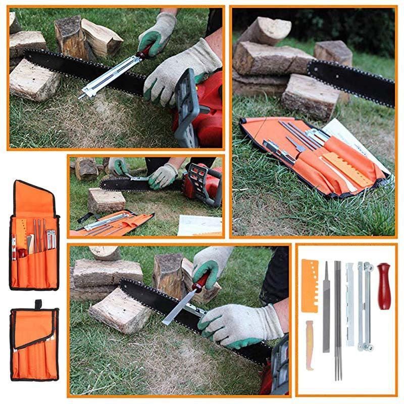 10Pcs Chain Sharpening File Kit Compatible with Stihl Tools