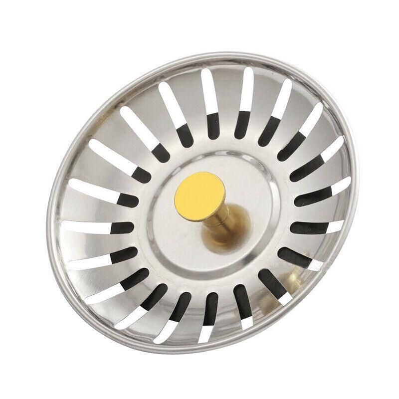 1/2/4X Stainless Steel Kitchen Sink Strainer Drain Stopper - 4PCS
