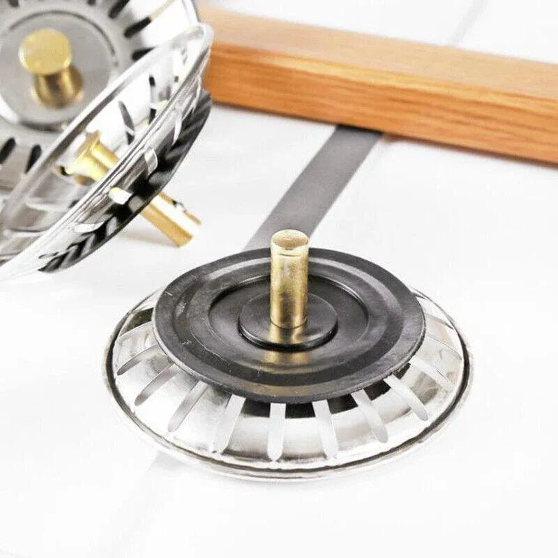 1/2/4X Stainless Steel Kitchen Sink Strainer Drain Stopper - 4PCS