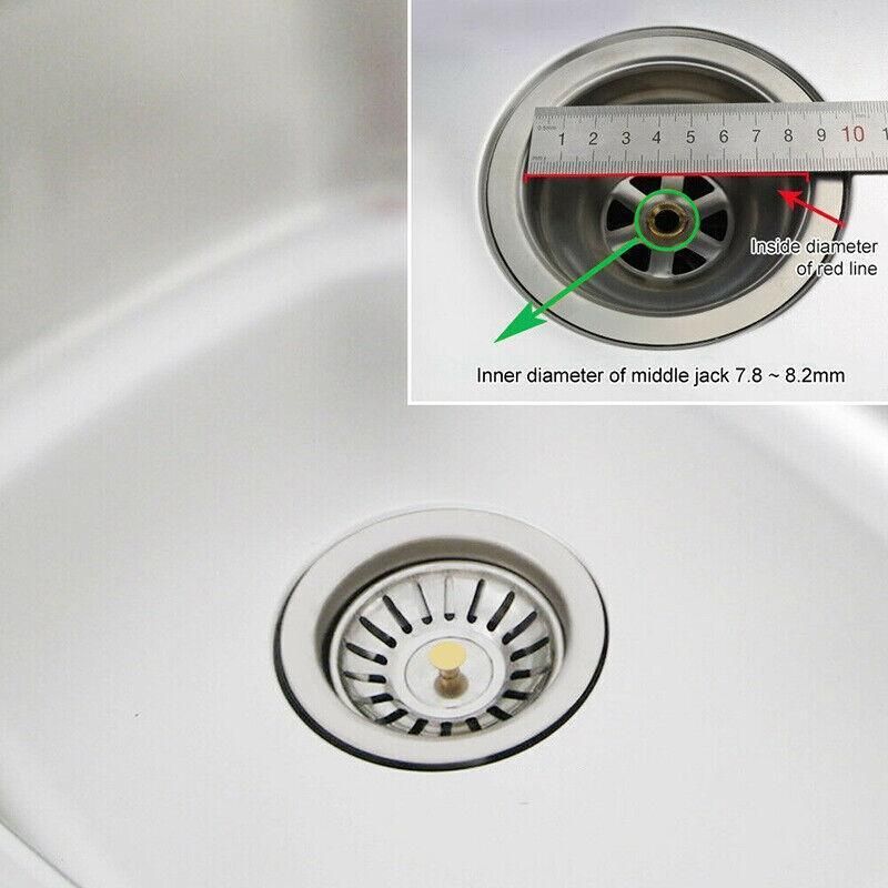 1/2/4X Stainless Steel Kitchen Sink Strainer Drain Stopper - 4PCS