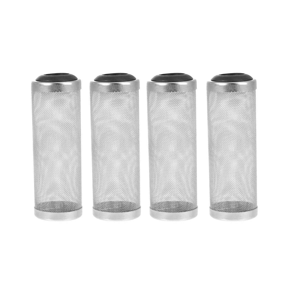 4x Stainless Steel Shrimp Filter Guard Aquarium Intake Protector Fish Safe Mesh - Black-4PCS (12mm)