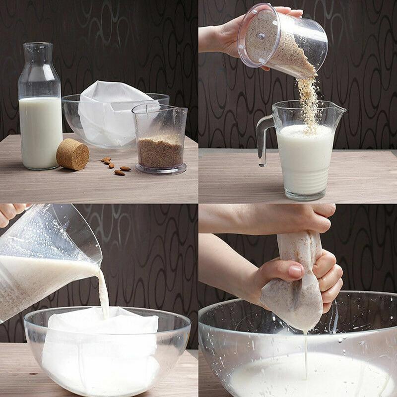 Micron Reusable Nylon Fine Mesh Food Strainer Filter Bag for Nut Milk Coffee - 36 X 24 CM