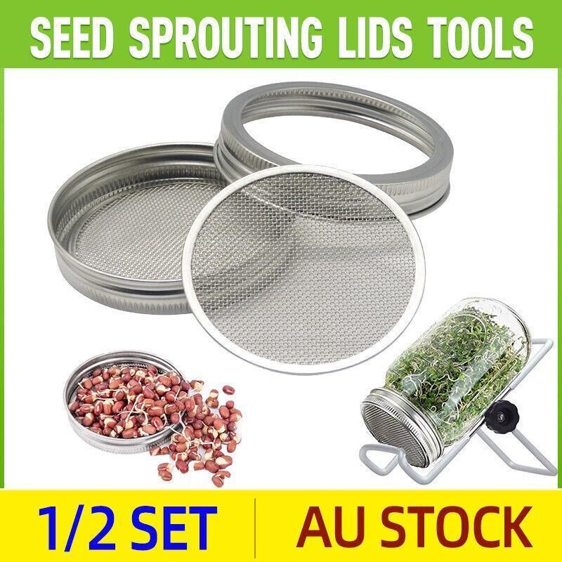Metal Mesh Screen Sprouting Strainer Lid Filter Cover For Wide Mouth Mason Jar