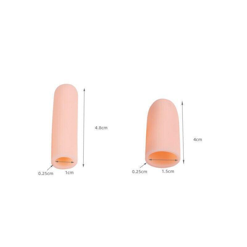 5Pcs Silicone Finger Protector Finger Caps Tube Anti-Slip Finger Cover Au Stock