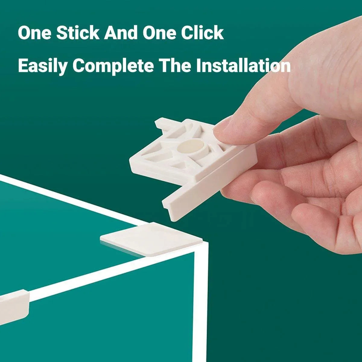 5pcs Plastic Fish Tank Base Bracket Corner Guard Stand Holder for Aquarium Tanks - White-S