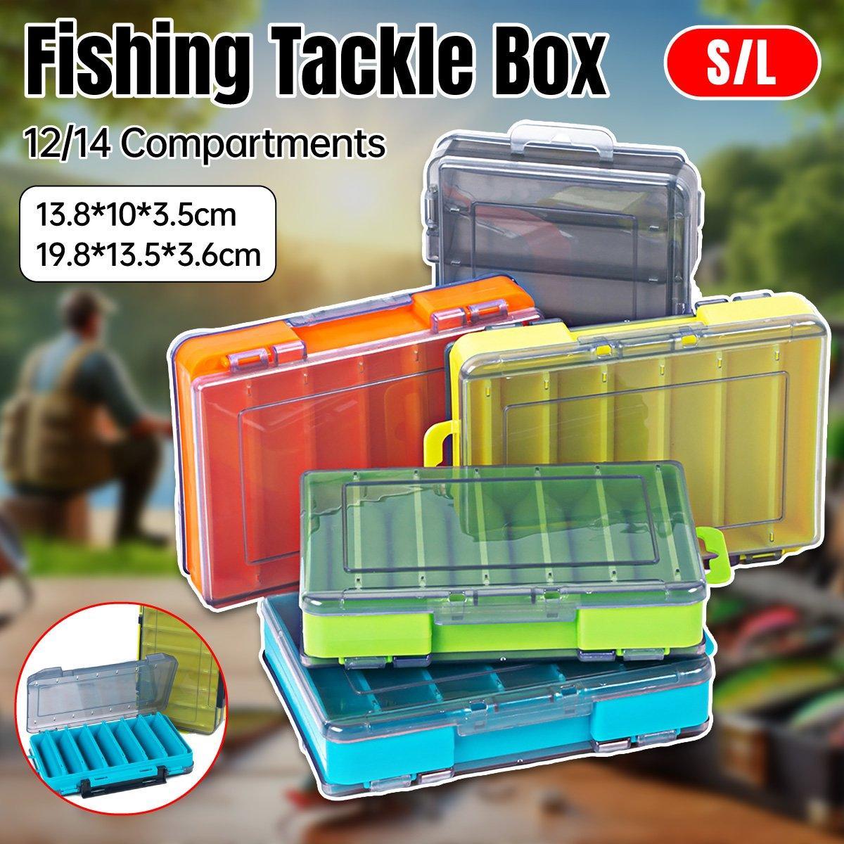 Multifunctional Fishing Bait Storage Box Accessories Gear Organizer Tool Box - Yellow-S
