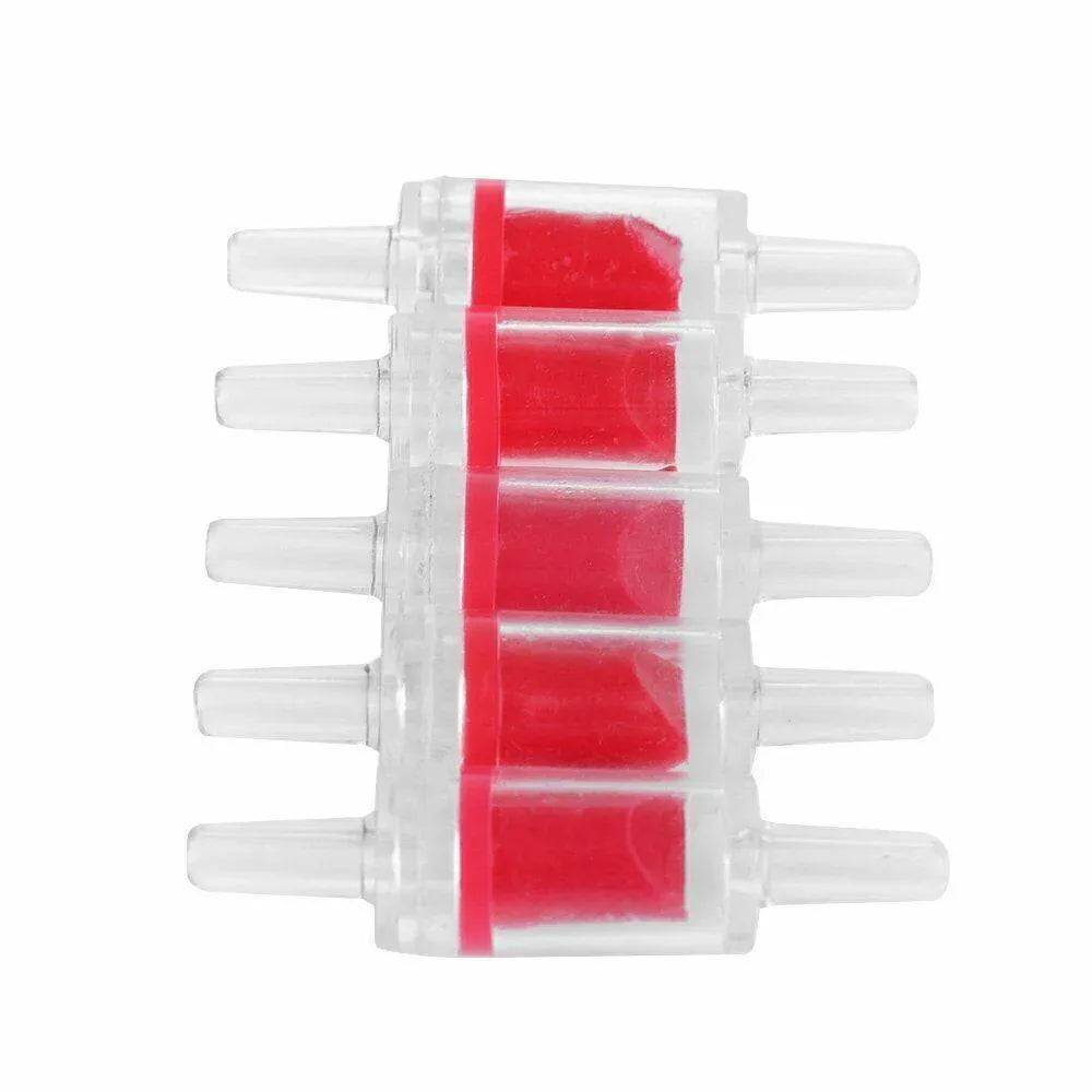 5/10X Check Valve Fish Tank Aquarium Air Pump Silicone Non-Return One Way Airline - 5PCS
