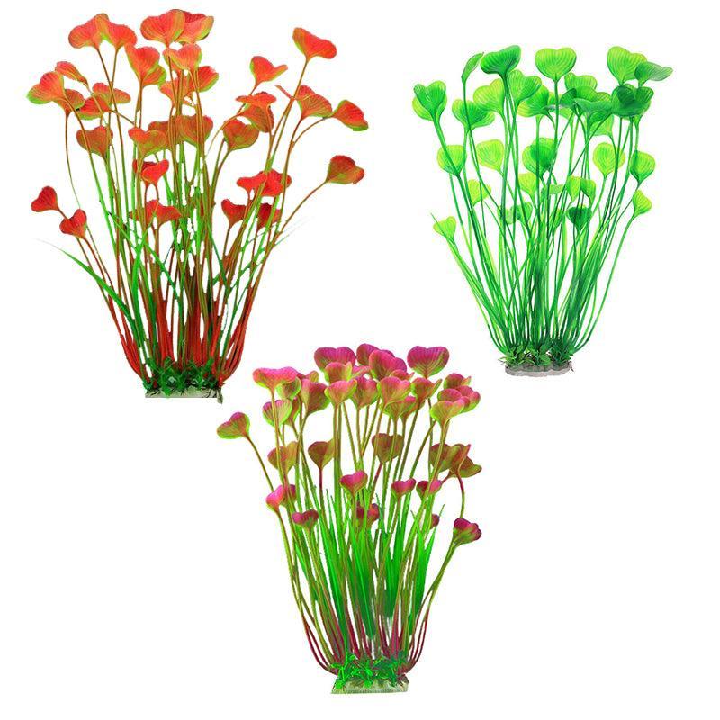 Aquarium 40cm Artificial Simulation Water Plants Fish Tank Plant Grass Decor - Pink