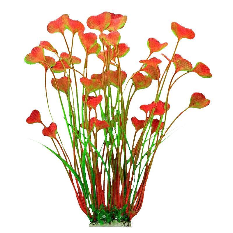 Aquarium 40cm Artificial Simulation Water Plants Fish Tank Plant Grass Decor - Pink