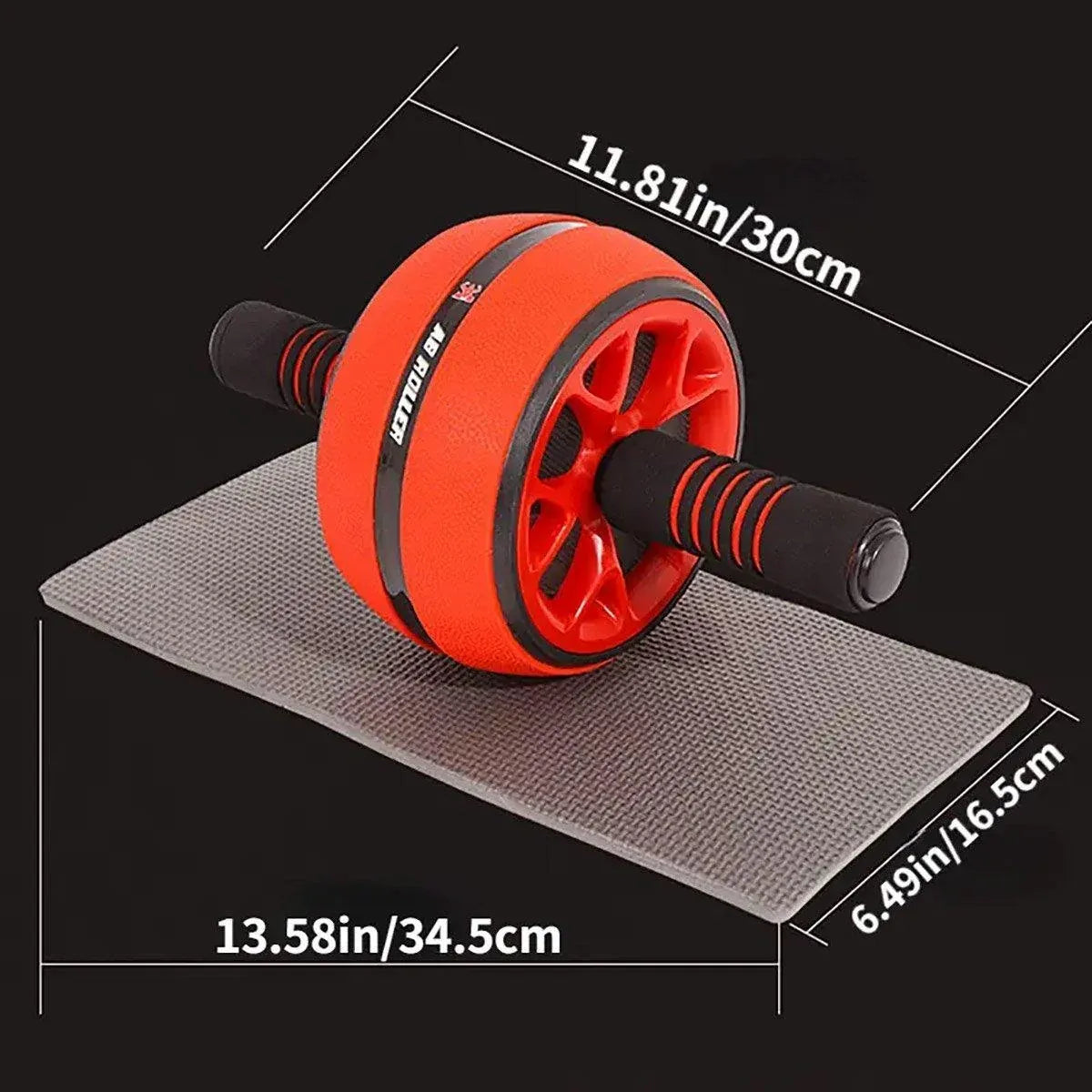 Abdominal Muscle Wheel Exercise Roller Fitness Equipment for Home Gym Men Women - Black