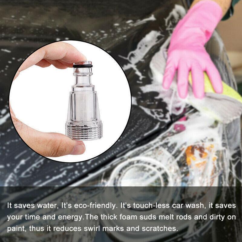 2PCS High Pressure Washer Inlet Filter Connector Fittings Transparent Adapter