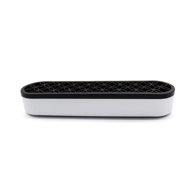 Silicone Makeup Organizer Cosmetic Storage Box Lipstick Brush Holder Desktop Box - Black