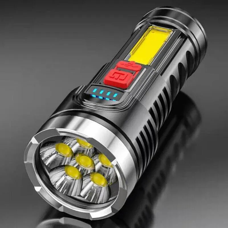 Super Bright Torch 6 Led Flashlight Usb Rechargeable Tactical Light Stock Au