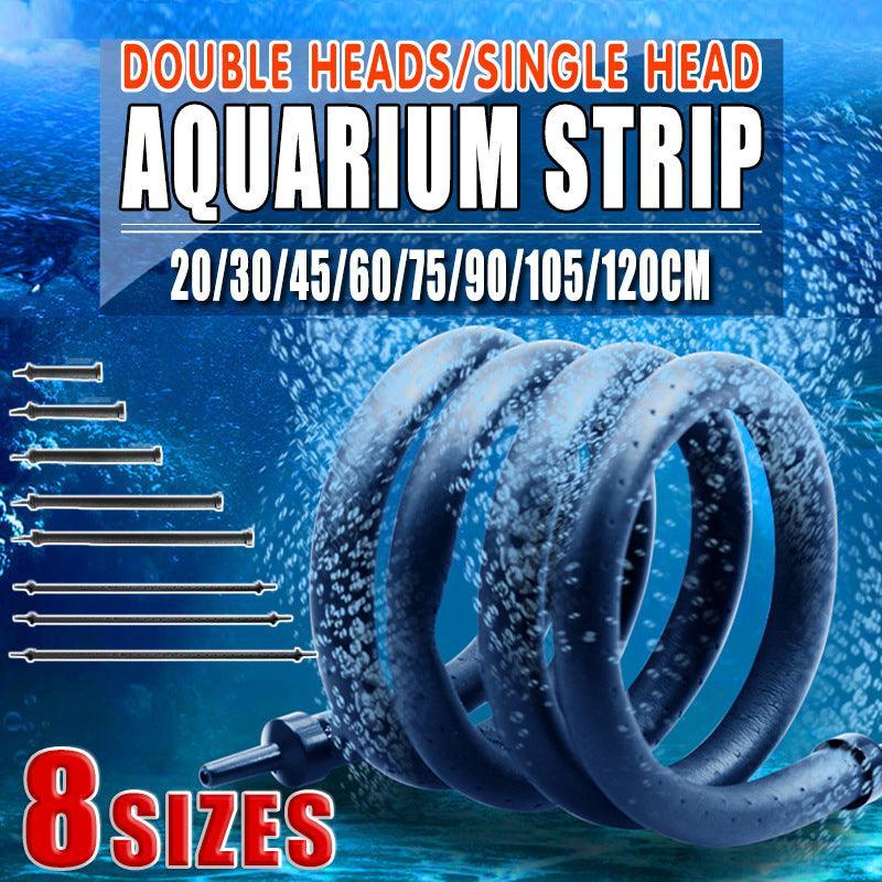 Flexible Aquarium Air Stone Oxygen Diffuser Strip for Fish Tank Aeration System - 120cm Dual-inlet