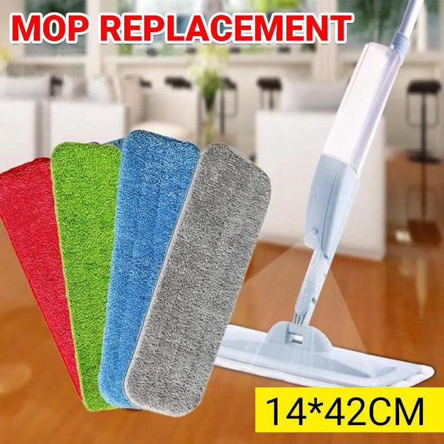 Replacement Microfiber Flat Mop Head Refill Floor Cleaning Pads Absorbent Grey
