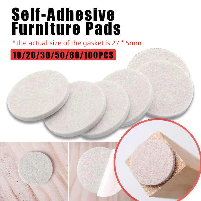 Felt Pad Furniture Floor Protector Pads Self Adhesive Round Heavy Duty - 10PCS