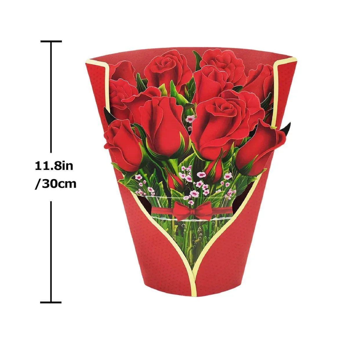 New Style 3D Pop Up Cards Paper Flower Bouquet Greeting Card for All Occasions - Flower Butterfly