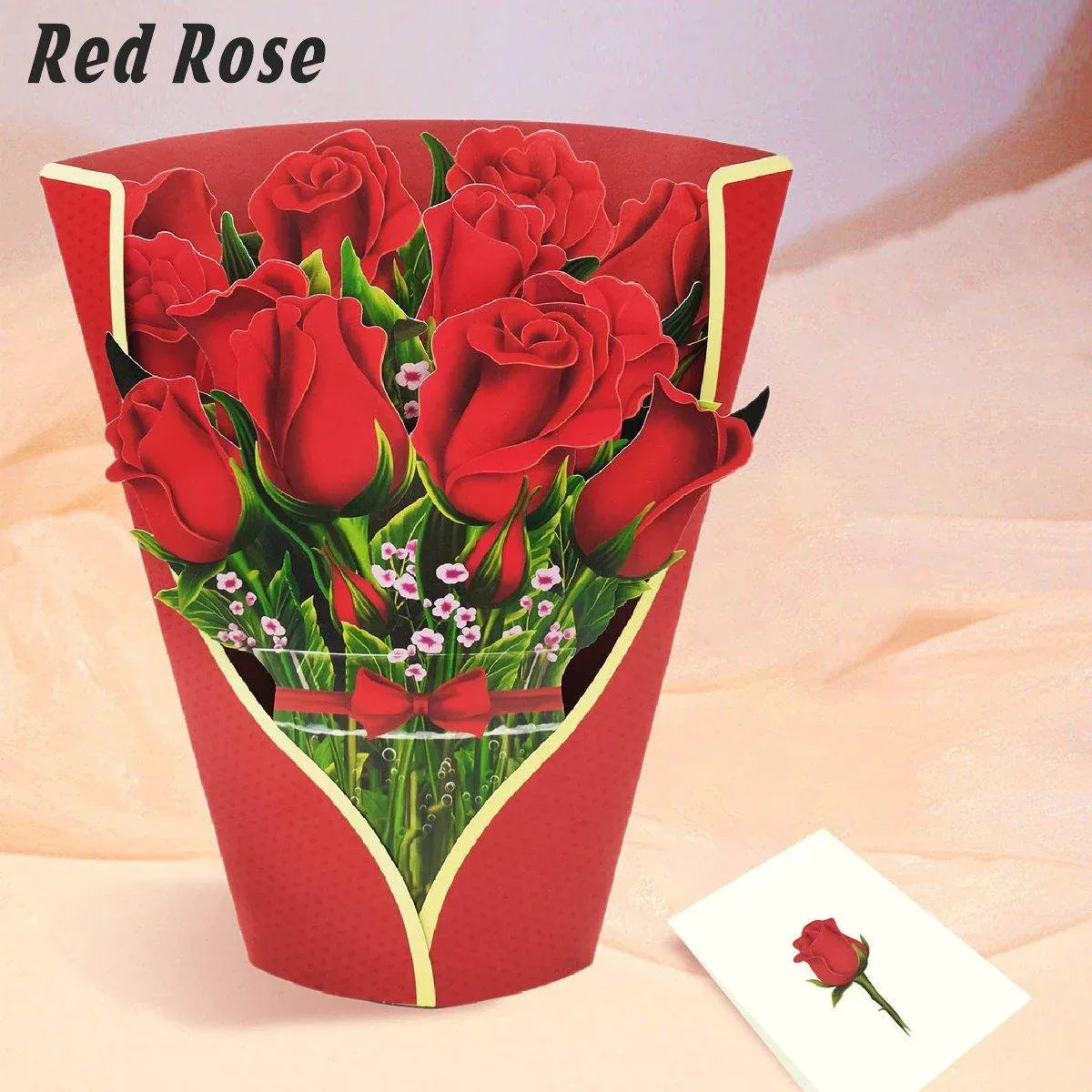 New Style 3D Pop Up Cards Paper Flower Bouquet Greeting Card for All Occasions - Flower Butterfly