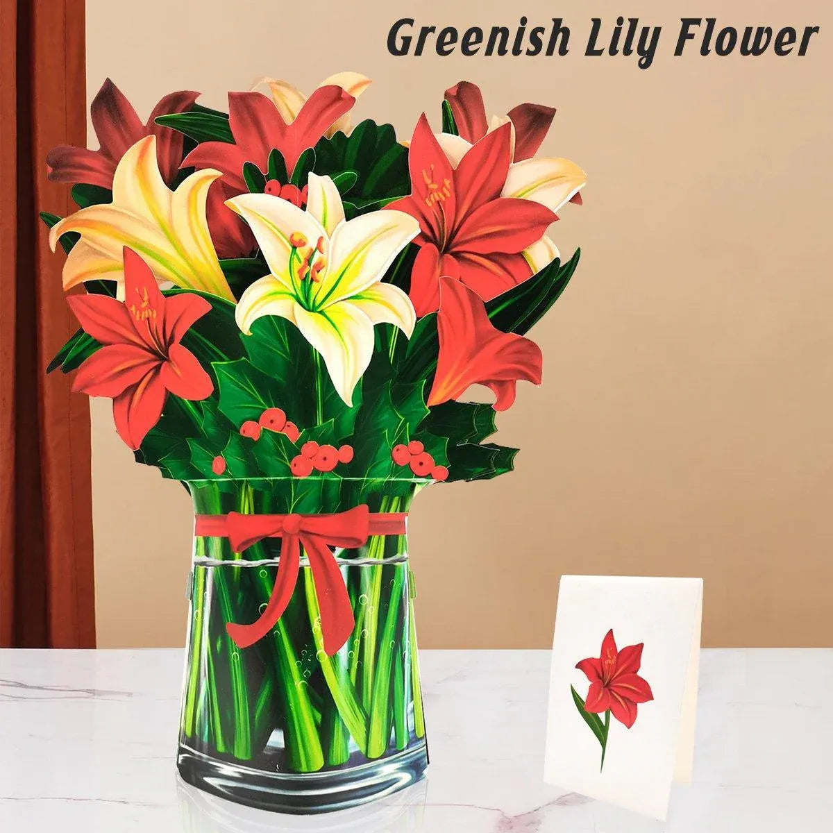 New Style 3D Pop Up Cards Paper Flower Bouquet Greeting Card for All Occasions - Flower Butterfly
