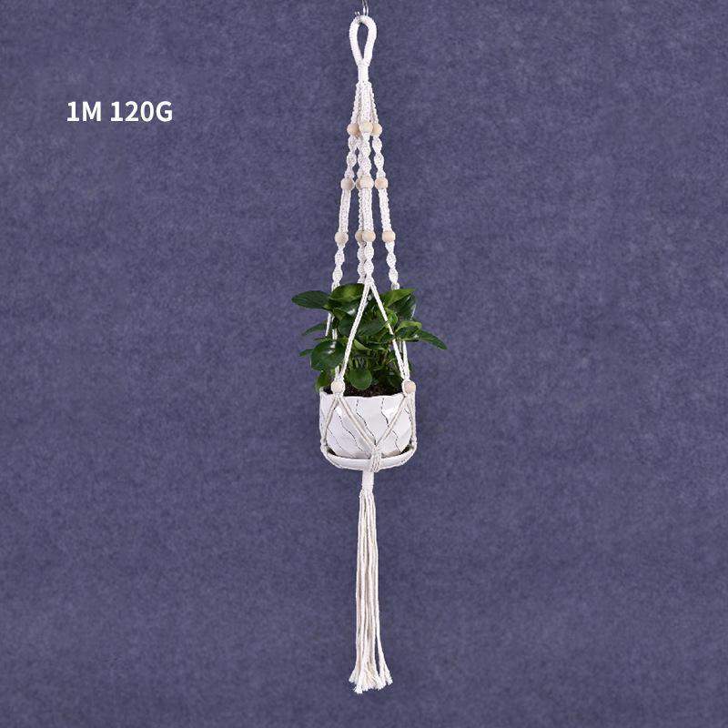 Macrame Plant Flower Pot Holder Hanger Hanging Planter Basket Hemp Rope Braided - #01