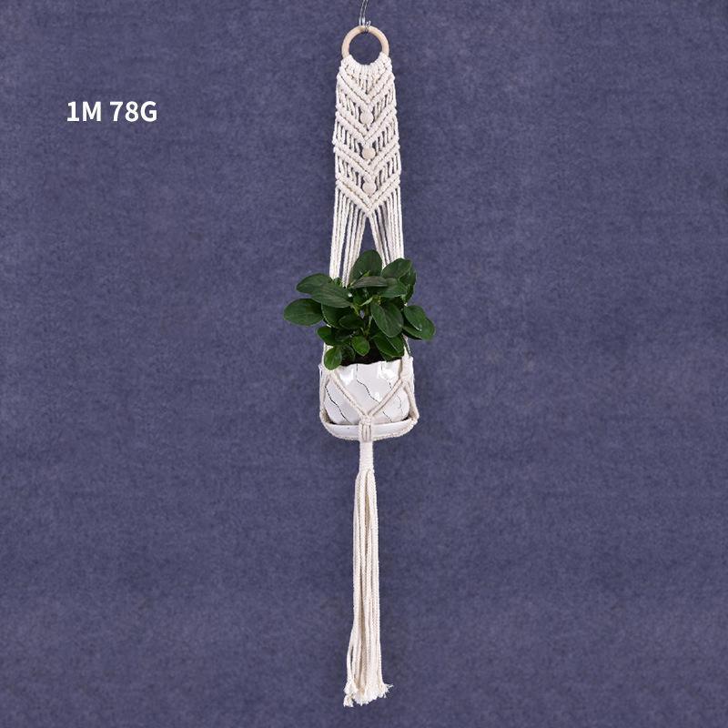 Macrame Plant Flower Pot Holder Hanger Hanging Planter Basket Hemp Rope Braided - #01