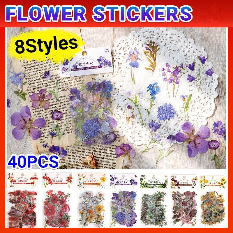Scrapbooking Flower Stickers Pet Transparent Sticker - H