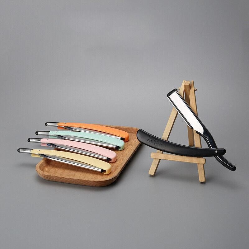 Old Shaver Razor Eyebrow Knife Folding Manual Shaver Holder Home Salon Tool Au - Green+10PCS Blades