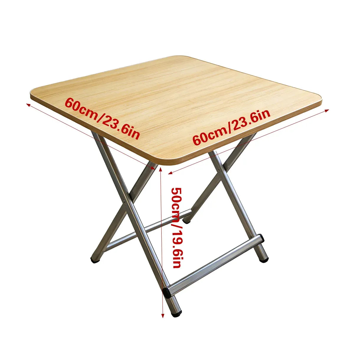 60cm Wooden Folding Table Tray Dinner Home Coffee Snack Outdoor Desk Portable