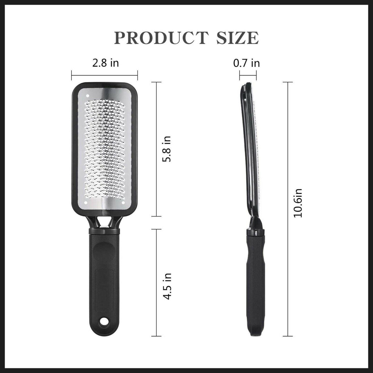 Stainless Steel Foot File Scraper Grater Pedicure Rasp Callus Remover Tool - Rose Red