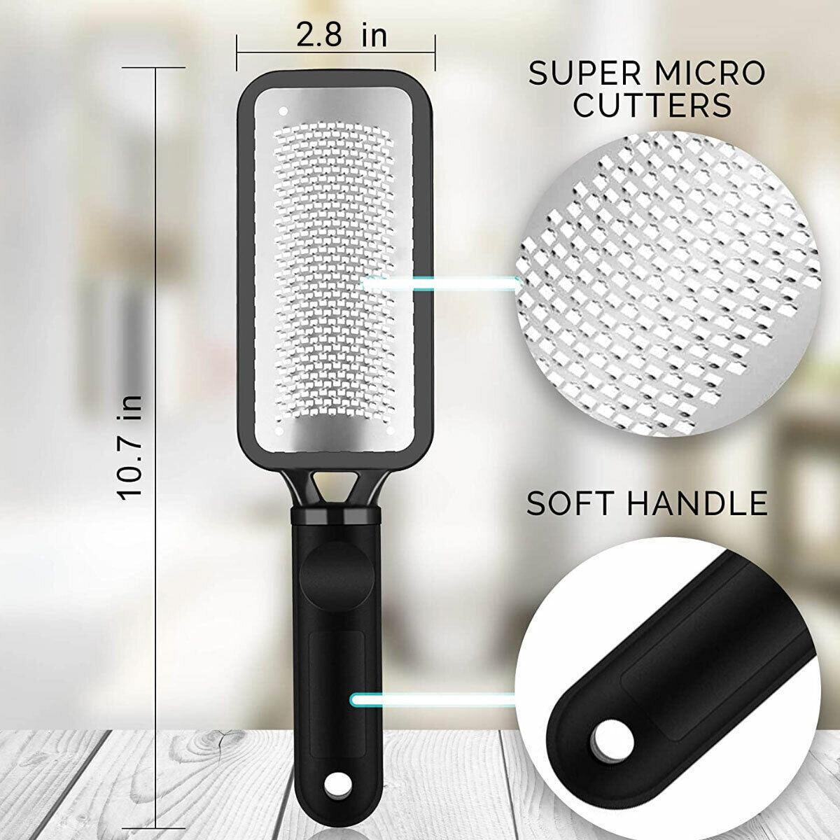 Stainless Steel Foot File Scraper Grater Pedicure Rasp Callus Remover Tool - Rose Red