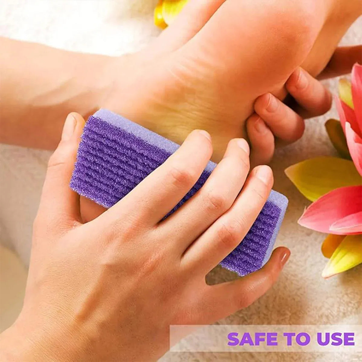4X Pumice Foot Stone File Exfoliate Rasp Dead Skin Scrub Pedicure Remove Sands