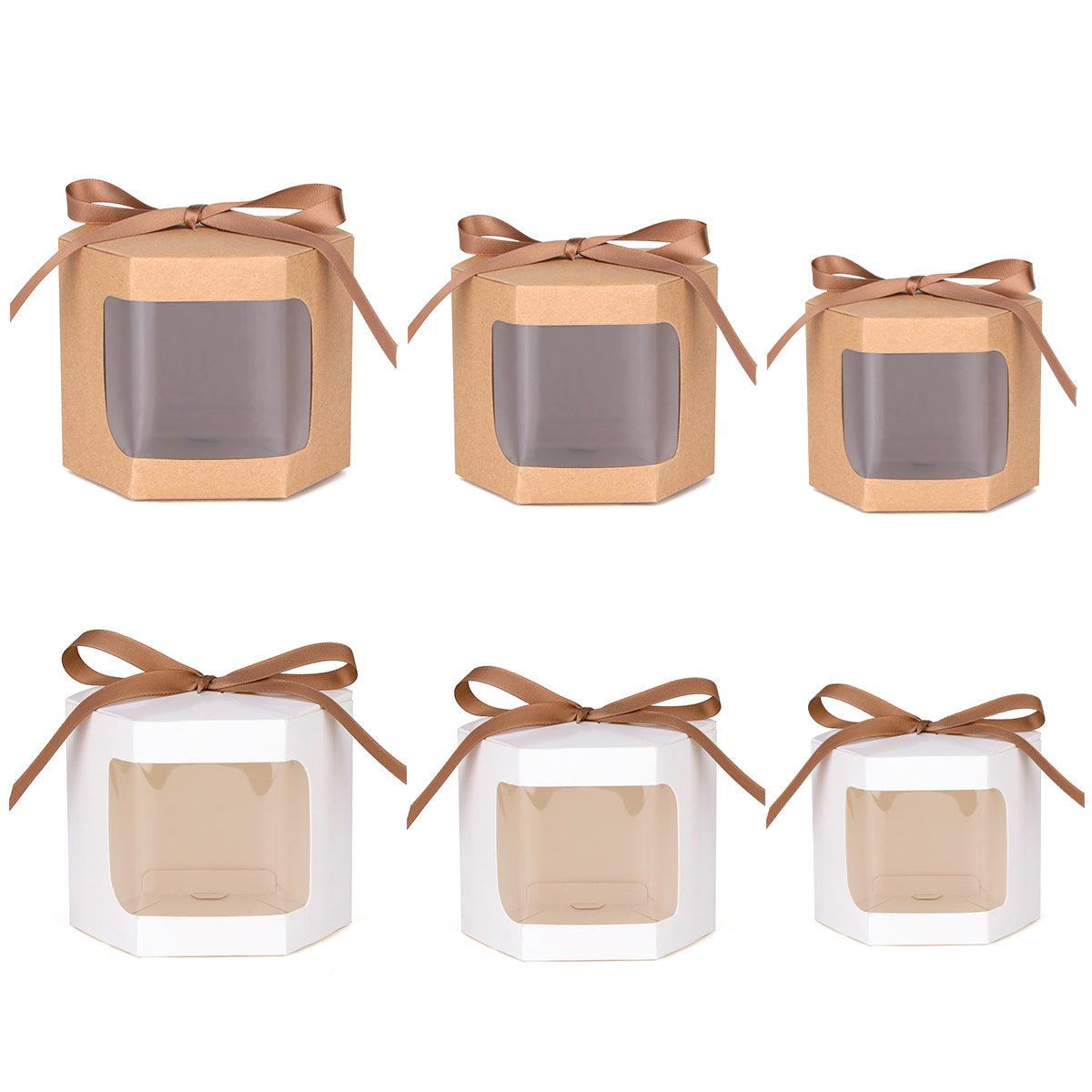 20PCS Small Gift Box Candy Storage Box Party Favor Treat Packaging Recyclable - White-S