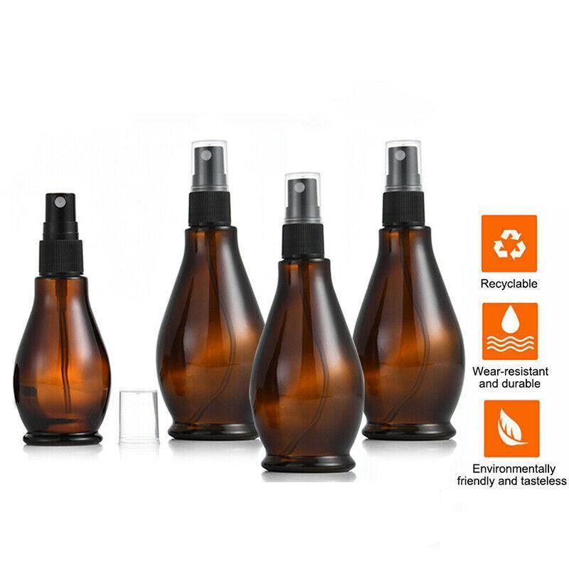 30-100Ml Amber Glass Essential Oil Spray Roller Bottles Mist Sprayer Containers - 30 ML 10PCS