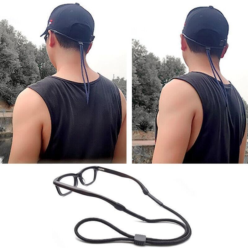 Glasses Lanyard Sports Comfortable Nylon Adjustable Spectacles Neck Strap Cord - Blue