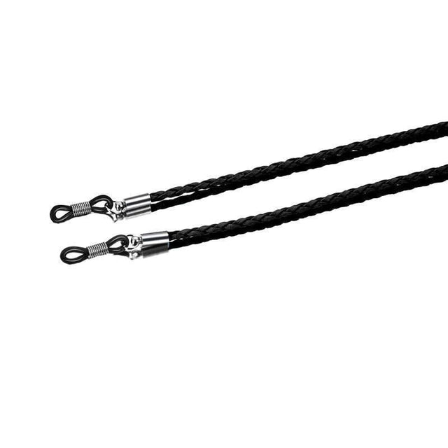 PU Sunglasses Reading Glasses Spectacles Eyeglass Holder Strap Chain - Black