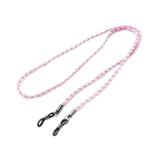 PU Sunglasses Reading Glasses Spectacles Eyeglass Holder Strap Chain - Pink
