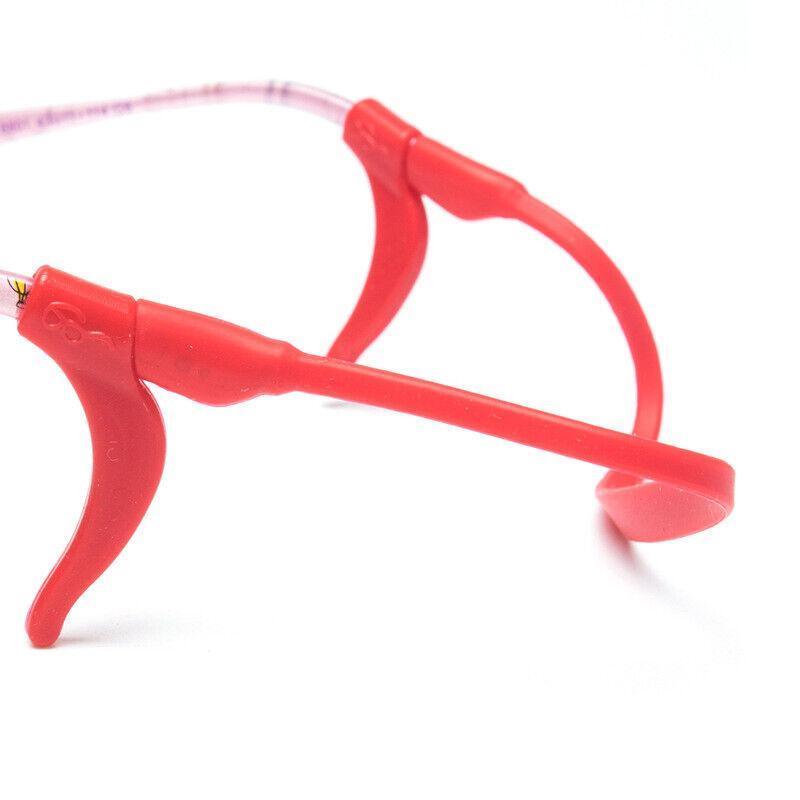 Silicone Glasses Strap and Ear Grip Set Eyeglasses Holder Cord with Hooks 20cm - Orange