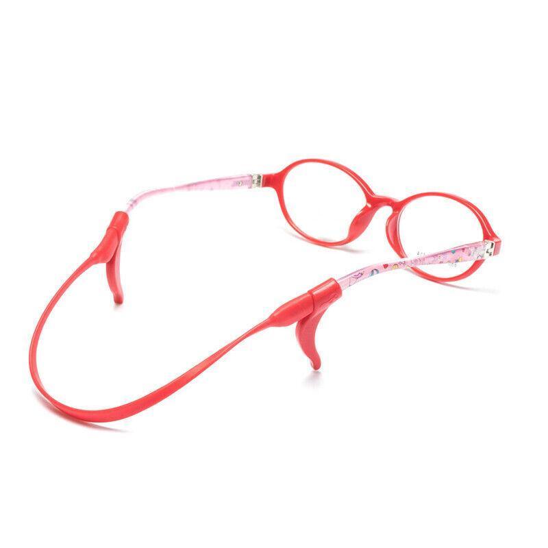 Silicone Glasses Strap and Ear Grip Set Eyeglasses Holder Cord with Hooks 20cm - Orange