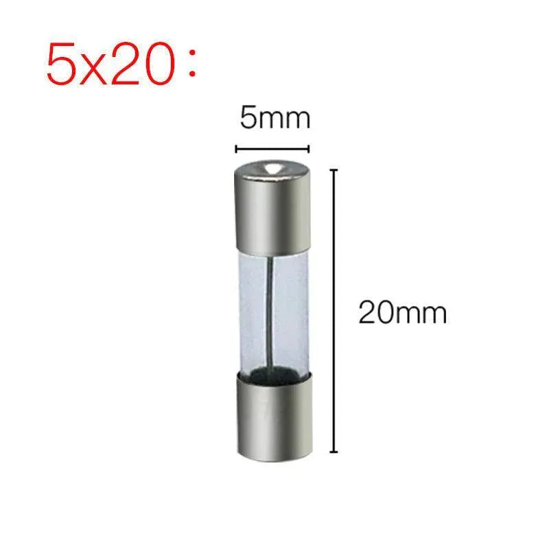 20Pcs M205 Glass Fuse 5Mm X 20Mm Slow Blow 250V / Select From 0.5A To 10A  Amp - 20PCS F1A