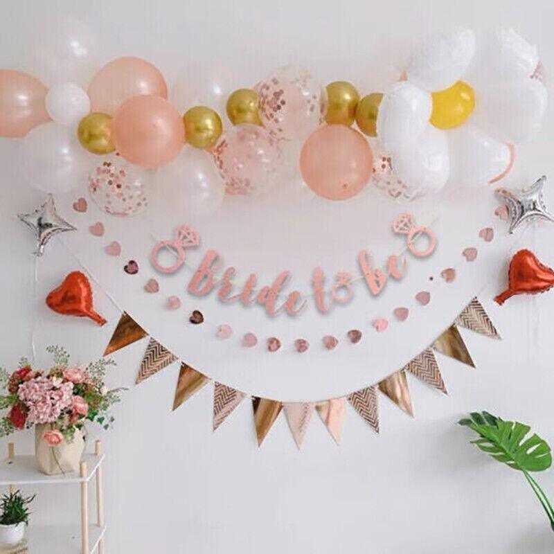 Bride To Be Rose Gold Banner Diamond Wedding Bridal Shower Hens Party Decoration - Diamond Ring