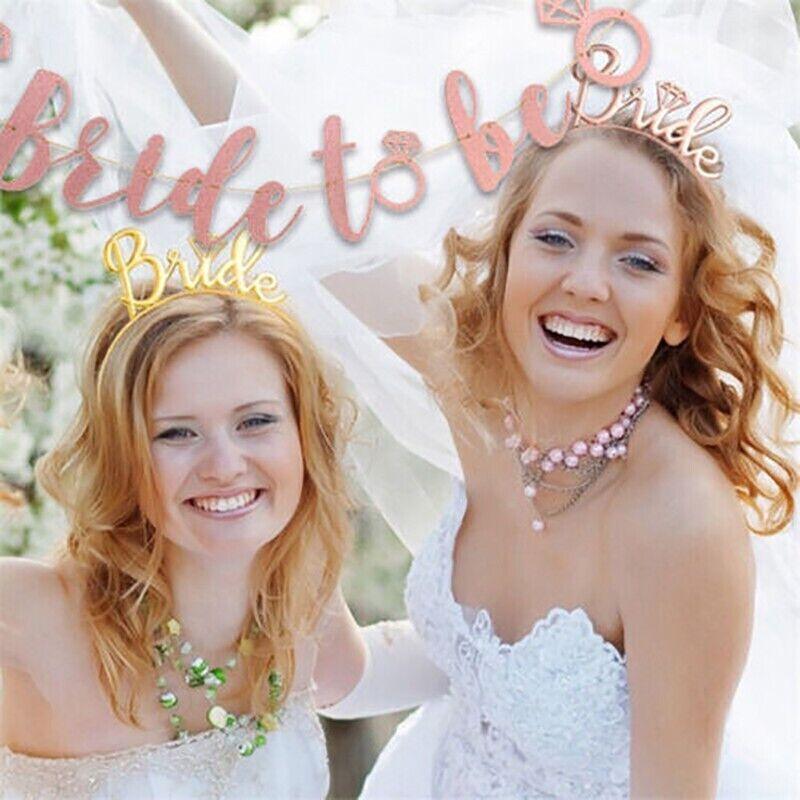 Bride To Be Rose Gold Banner Diamond Wedding Bridal Shower Hens Party Decoration - Diamond Ring