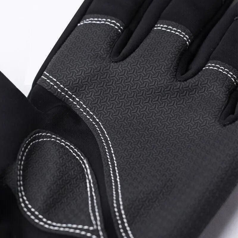Winter Warm Windproof Waterproof Anti-Slip Thermal Touch Screen Gloves Unisex M Size - Grey